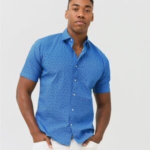 PETER MILLAR Seaside Waves And Fins Cotton-Stretch Sport Shirt